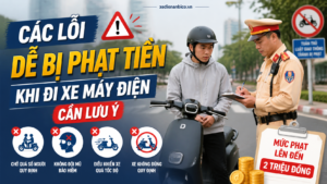 Các lỗi dễ bị phạt tiền khi đi xe máy điện cần lưu ý