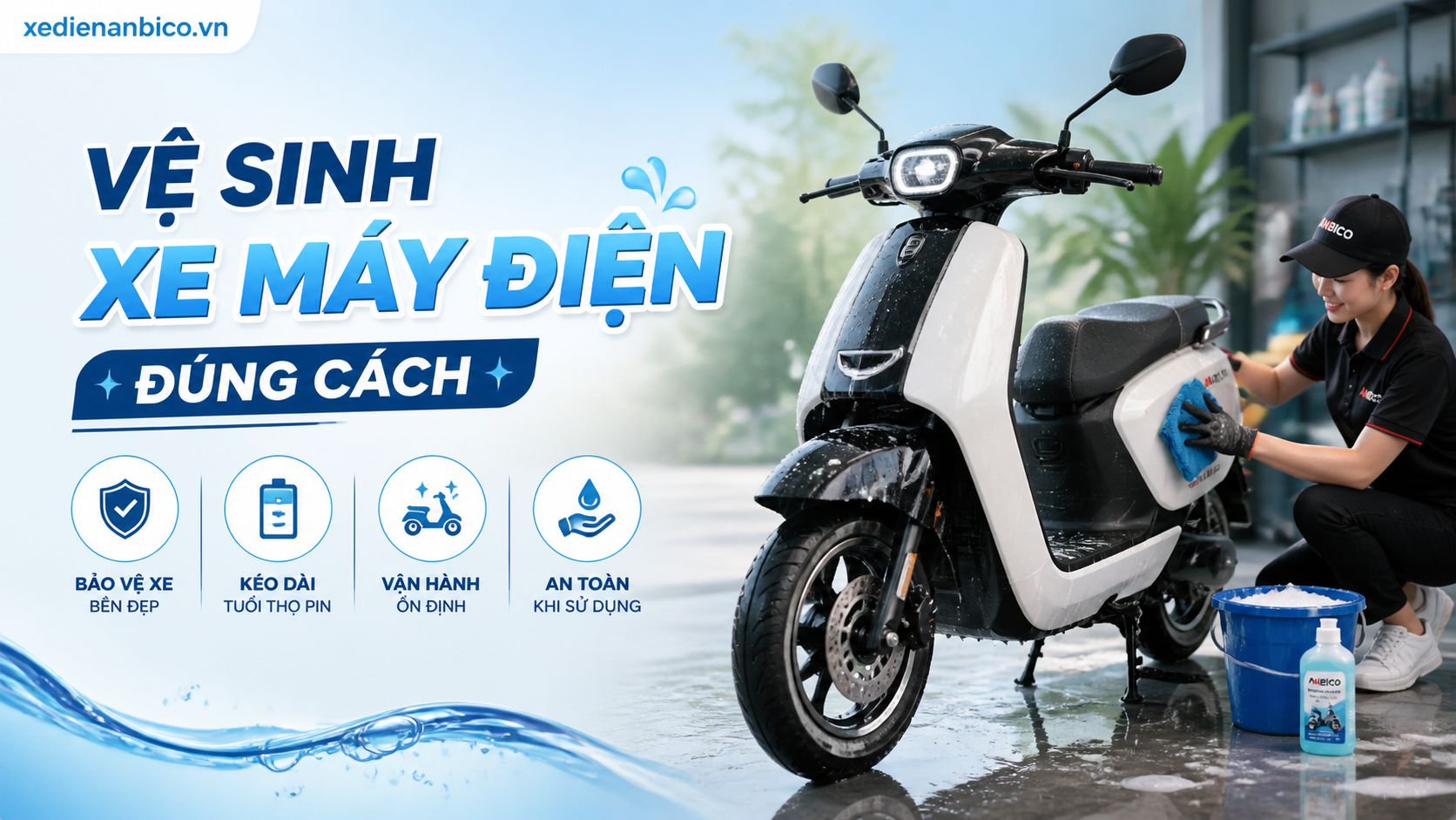 Vệ sinh xe máy điện đúng cách Vệ sinh xe máy điện đúng cách