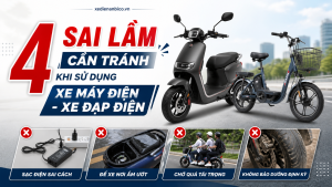 4 Sai lầm cần tránh khi sử dụng xe máy điện - xe đạp điện