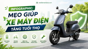 Infographic: Mẹo giúp xe máy điện tăng tuổi thọ
