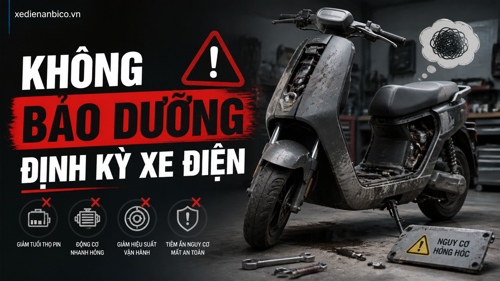 Không bảo dưỡng định kỳ xe điện