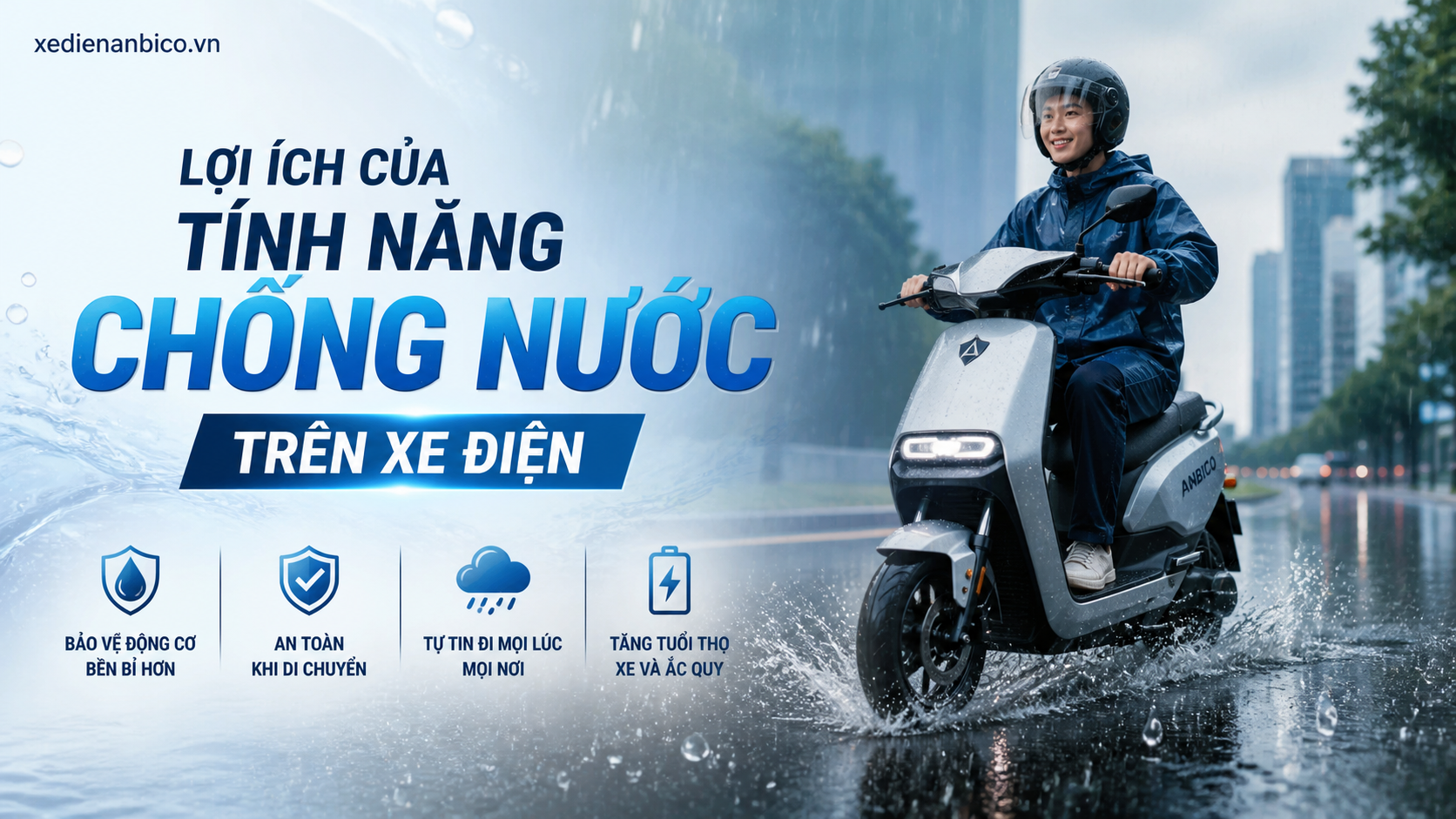 Lợi ích của tính năng chống nước trên xe điện