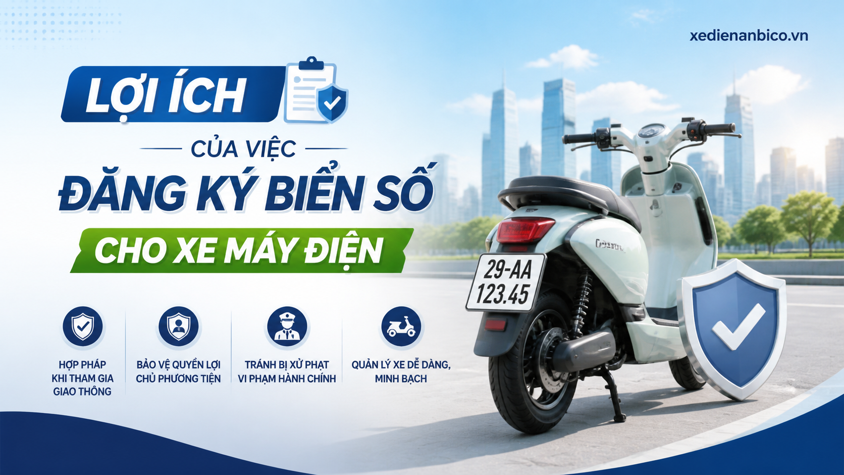 Lợi ích của việc đăng ký biển số cho xe máy điện