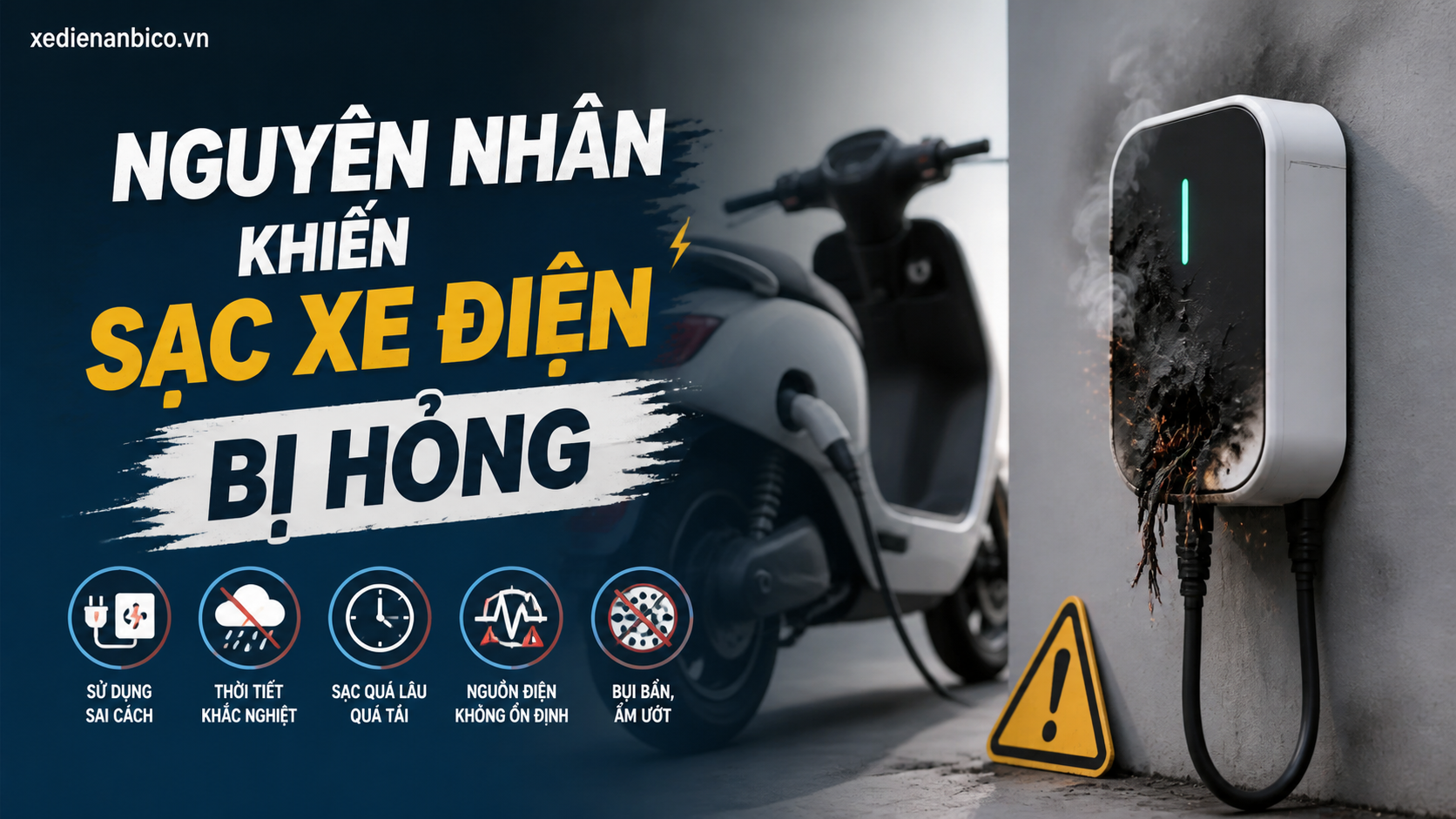 Nguyên nhân khiến sạc xe điện bị hỏng Nguyên nhân khiến sạc xe điện bị hỏng