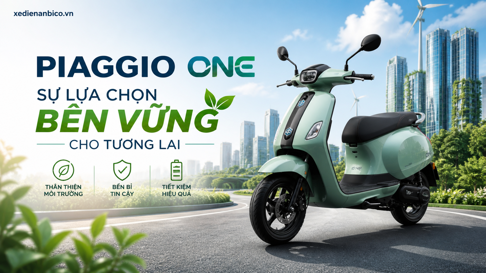 Piaggio One – Sự lựa chọn bền vững cho tương lai Piaggio One – Sự lựa chọn bền vững cho tương lai