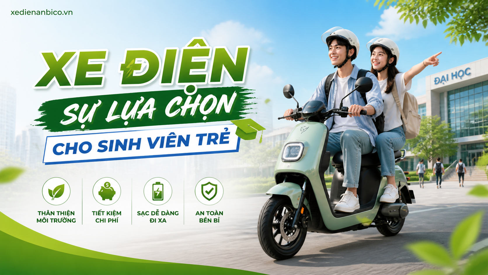 Xe điện - Sự lựa chọn cho sinh viên trẻ Xe điện - Sự lựa chọn cho sinh viên trẻ